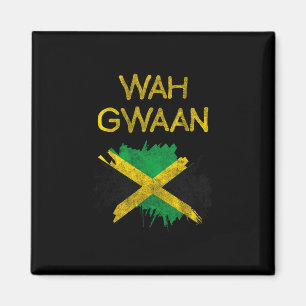 Wah Gwaan Jamaica Flag Jamaican Pride Reggae Vacat Magnet