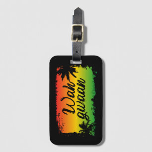 Wah Gwaan Jamaican Hello Tropical unset Luggage Tag