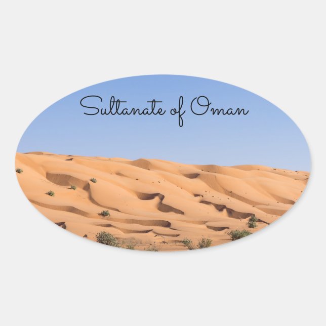 Wahiba Sands desert - Oman Oval Sticker (Front)