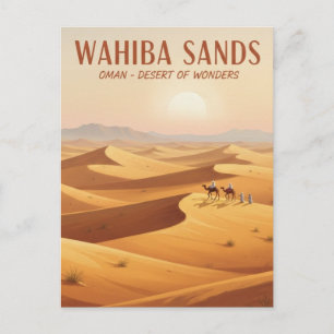 Wahiba Sands Oman Travel Postcard