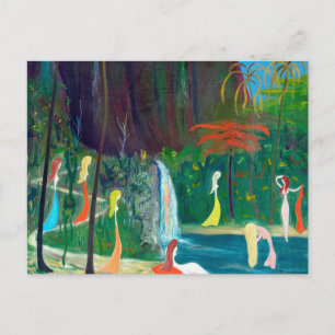 Wahine in Wailele by Marguerite Blasingame Postcard
