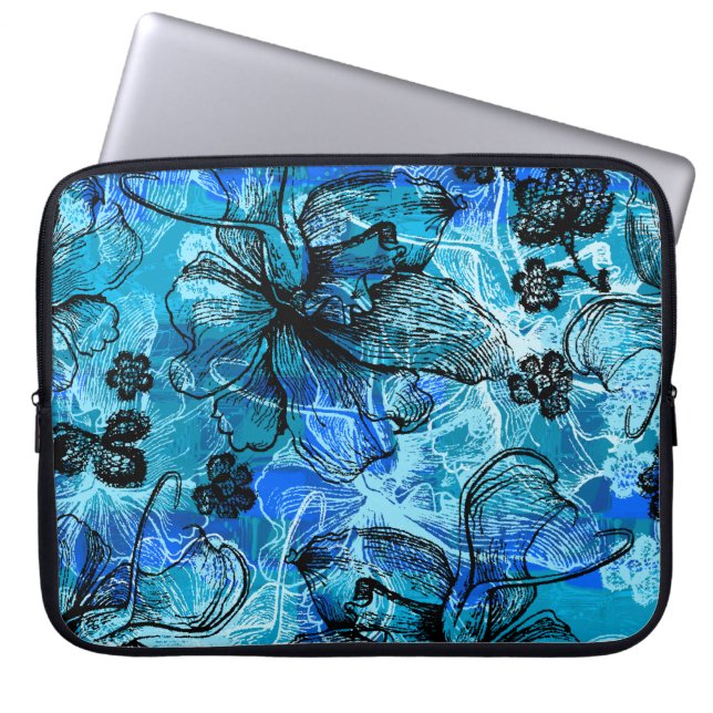 Wahine Lace Hawaiian Neoprene Wetsuit Laptop Sleeve (Front)
