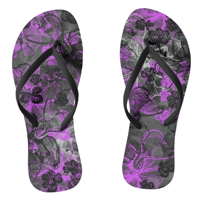 Wahine Lace Hawaiian Orchid Thongs (Footbed)