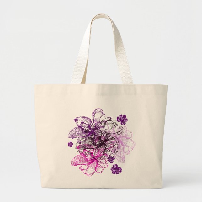 Wahine Lace Hawaiian Orchid Totes (Front)