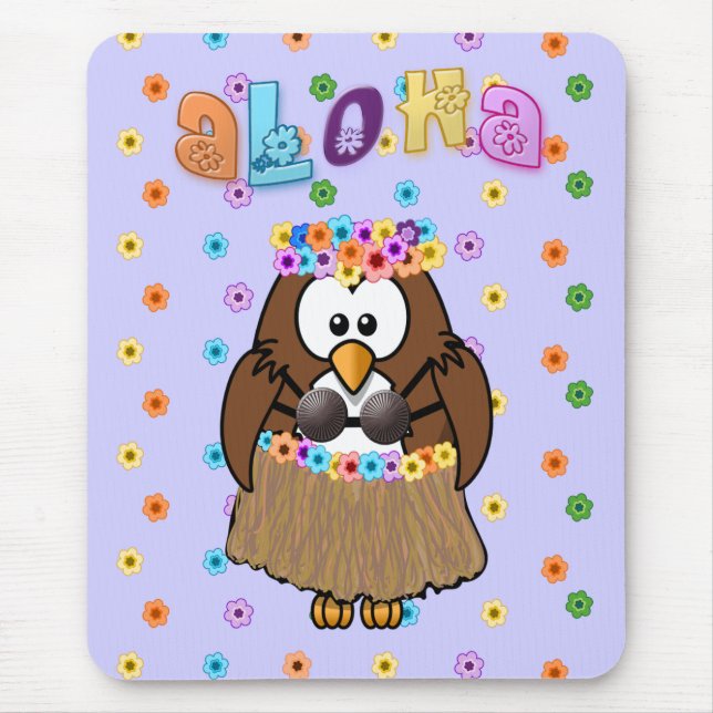 wahine owl mouse pad (Front)