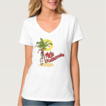 Wahine Pin-up Mele Kalikimaka Christmas T-Shirt 2