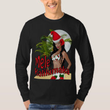 Wahine Pinup Mele Kalikimaka Christmas T-Shirt 04