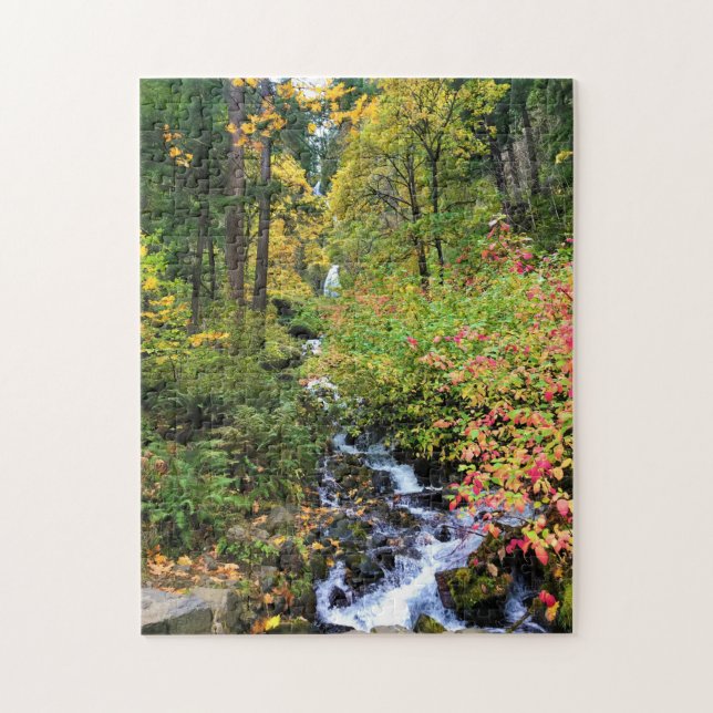 Wahkeena Falls, Columbia River Gorge, Oregon Jigsaw Puzzle (Vertical)