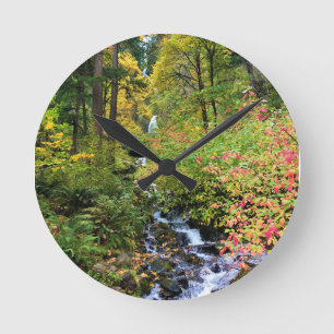 Wahkeena Falls, Columbia River Gorge, Oregon Round Clock