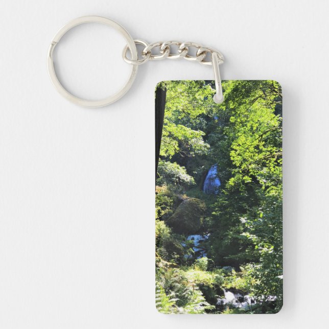 Wahkeena Falls, Oregon Key Ring (Front)