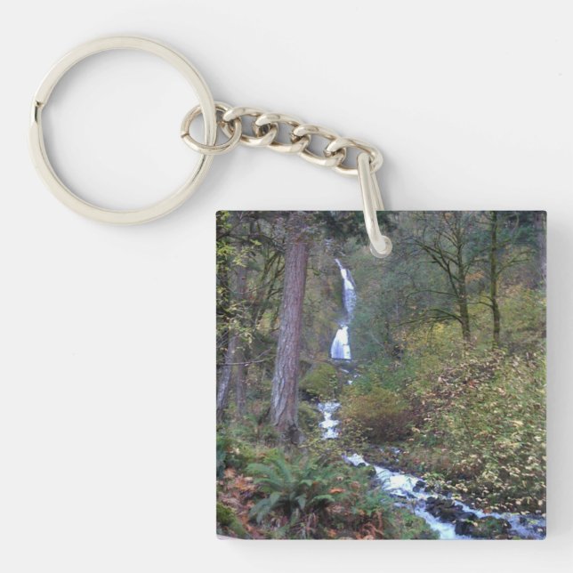 Wahkeena Falls, Oregon Key Ring (Front)