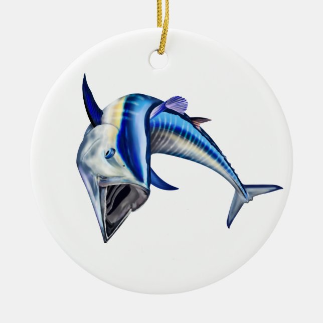 Wahoo Christmas Ceramic Ornament (Front)