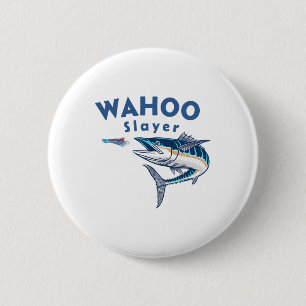 Wahoo Slayer Salt Water Fishing Wahoo 6 Cm Round Badge