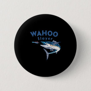 Wahoo Slayer Salt Water Fishing Wahoo 6 Cm Round Badge