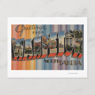 Wahpeton, North Dakota - Large Letter Scenes Postcard