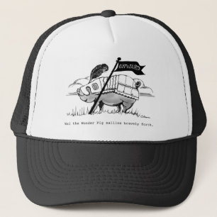 Wai The Pig Cap, artwork by Charlotte Moore Trucker Hat