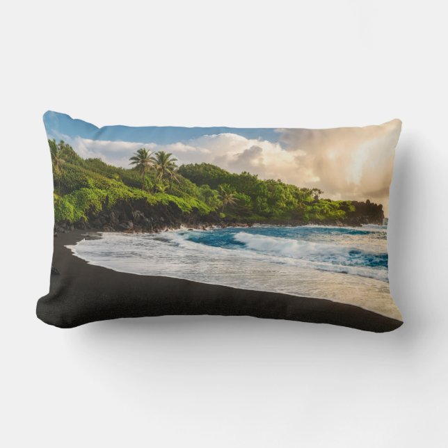 Waianapanapa Beach Lumbar Cushion (Front)