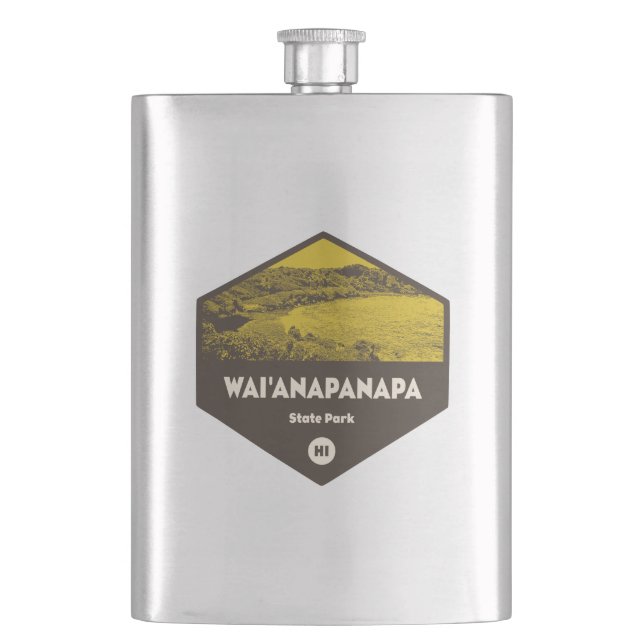 Wai'anapanapa State Park Hawaii Hip Flask (Front)