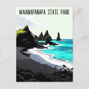 Waianapanapa State Park Maui Hawaii Travel Postcard