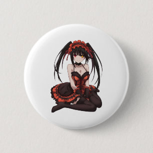 Waifu Kurumi Tokisaki Sticker 6 Cm Round Badge