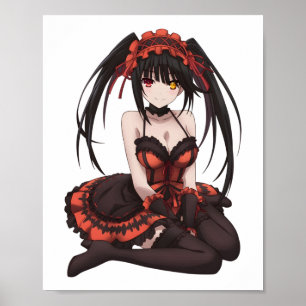 Waifu Kurumi Tokisaki Sticker Poster