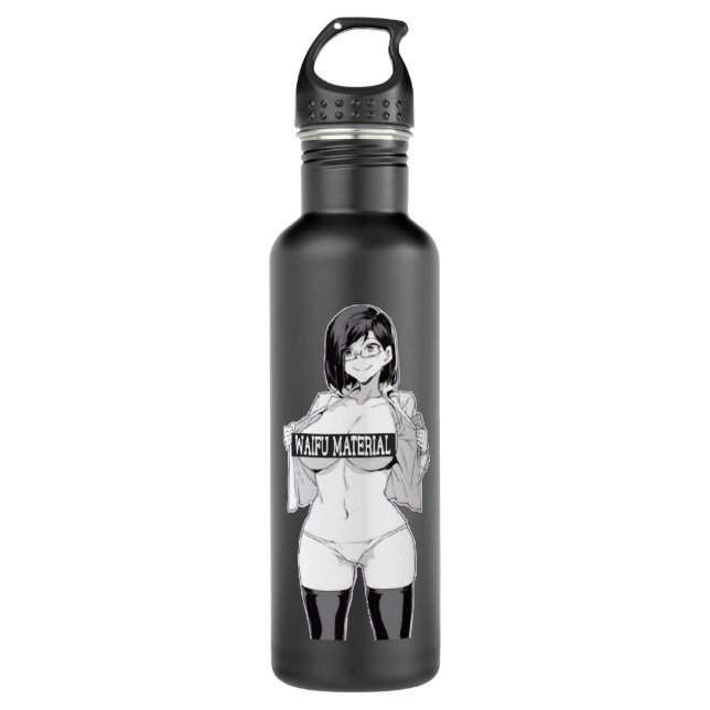 Waifu S icker Anime Classic      710 Ml Water Bottle (Front)