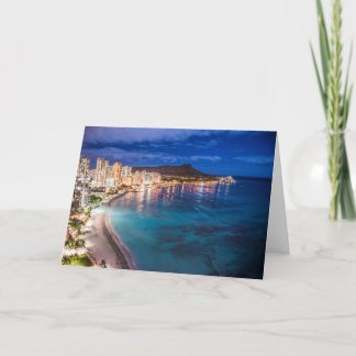 Waikiki at Night Note Card