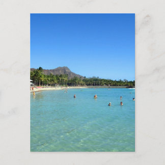 Waikiki Beach and Diamond Head Crater, Hawaii Postcard