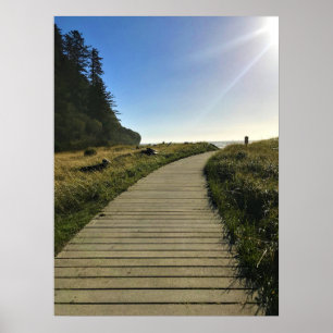 Waikiki Beach, Cape Disappointment, Washington Poster