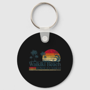Waikiki Beach Honolulu Hawaii Family Vacation Key Ring