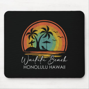 Waikiki Beach Honolulu Hawaii Summer Vacation Trop Mouse Pad