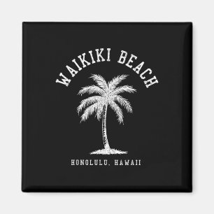 Waikiki Beach Honolulu Hawaii Vintage Hawaiian Isl Magnet