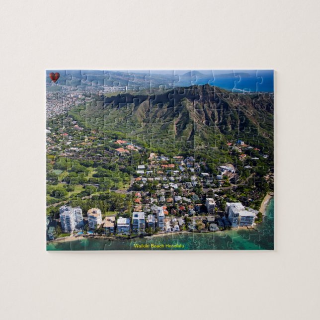 Waikiki Beach Honolulu Jigsaw Puzzle (Horizontal)