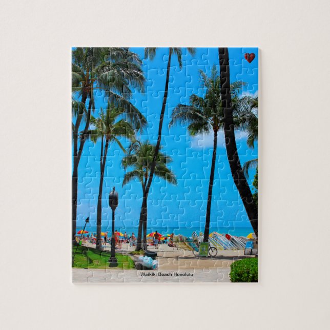 Waikiki Beach Honolulu Jigsaw Puzzle (Vertical)