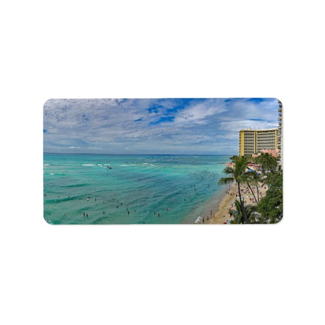 Waikiki Beach Label (Front)