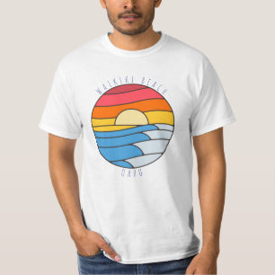 Waikiki Beach Oahu Vintage Beach Sunset T-Shirt
