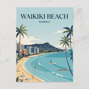 Waikiki Beach Postcard