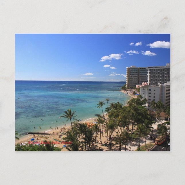 Waikiki Beach postcard (Front)
