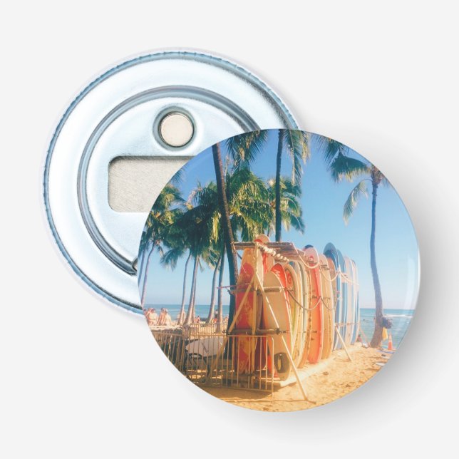 Waikiki Beach Surfboards  Bottle Opener (Front)
