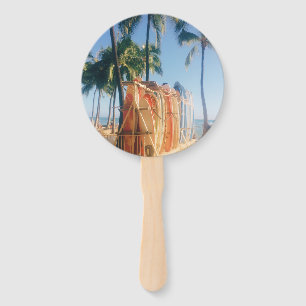 Waikiki Beach Surfboards  Hand Fan