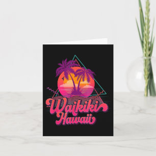 Waikiki Beach Vacation Hawaii Surf Sunset Surfer R Card