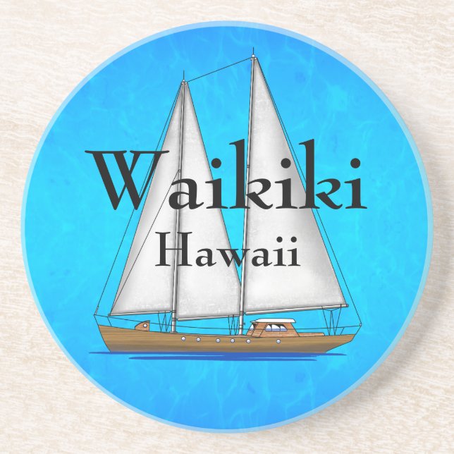 Waikiki Hawaii Coaster (Front)