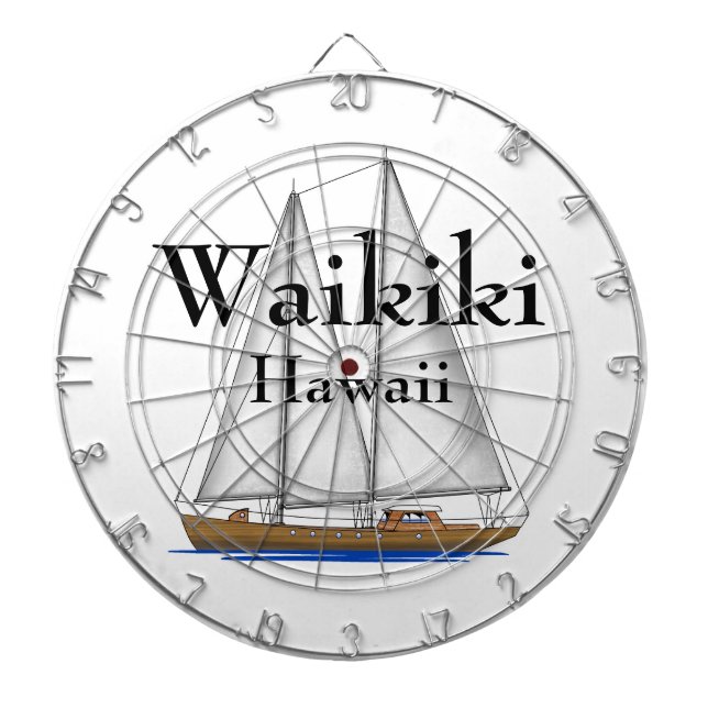 Waikiki Hawaii Dartboard (Front)