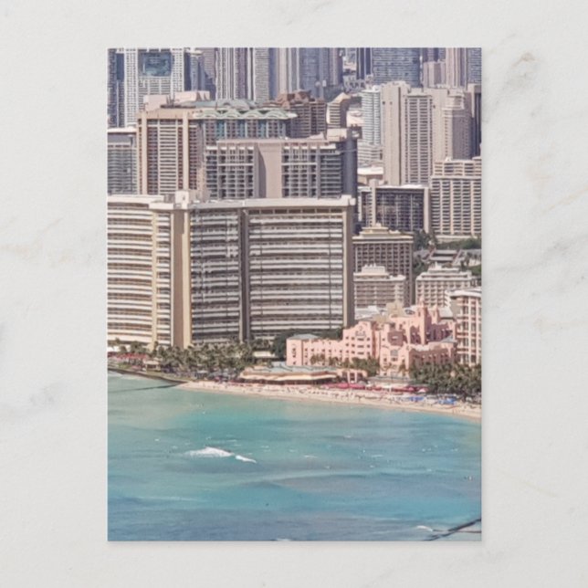 Waikiki Hawaii Postcard (Front)