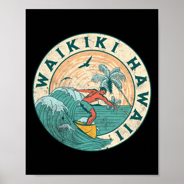 Waikiki Hawaii  Poster (Front)