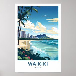 Waikiki Hawaii Travel Print