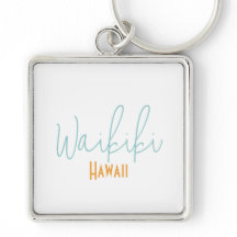 Waikiki, Hawaii Travel Souvenir Keychain