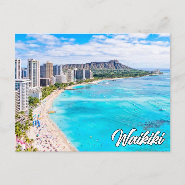 Waikiki, Hawaii, United States Holiday Postcard (Front)