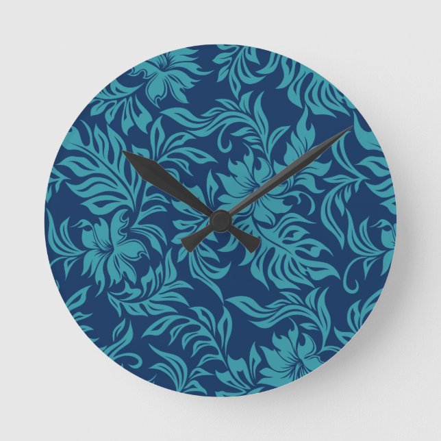 Waikiki Hibiscus Hawaiian Wall Clocks (Front)