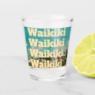 Waikiki, Honolulu, Oahu, Hawaii Shot Glass
